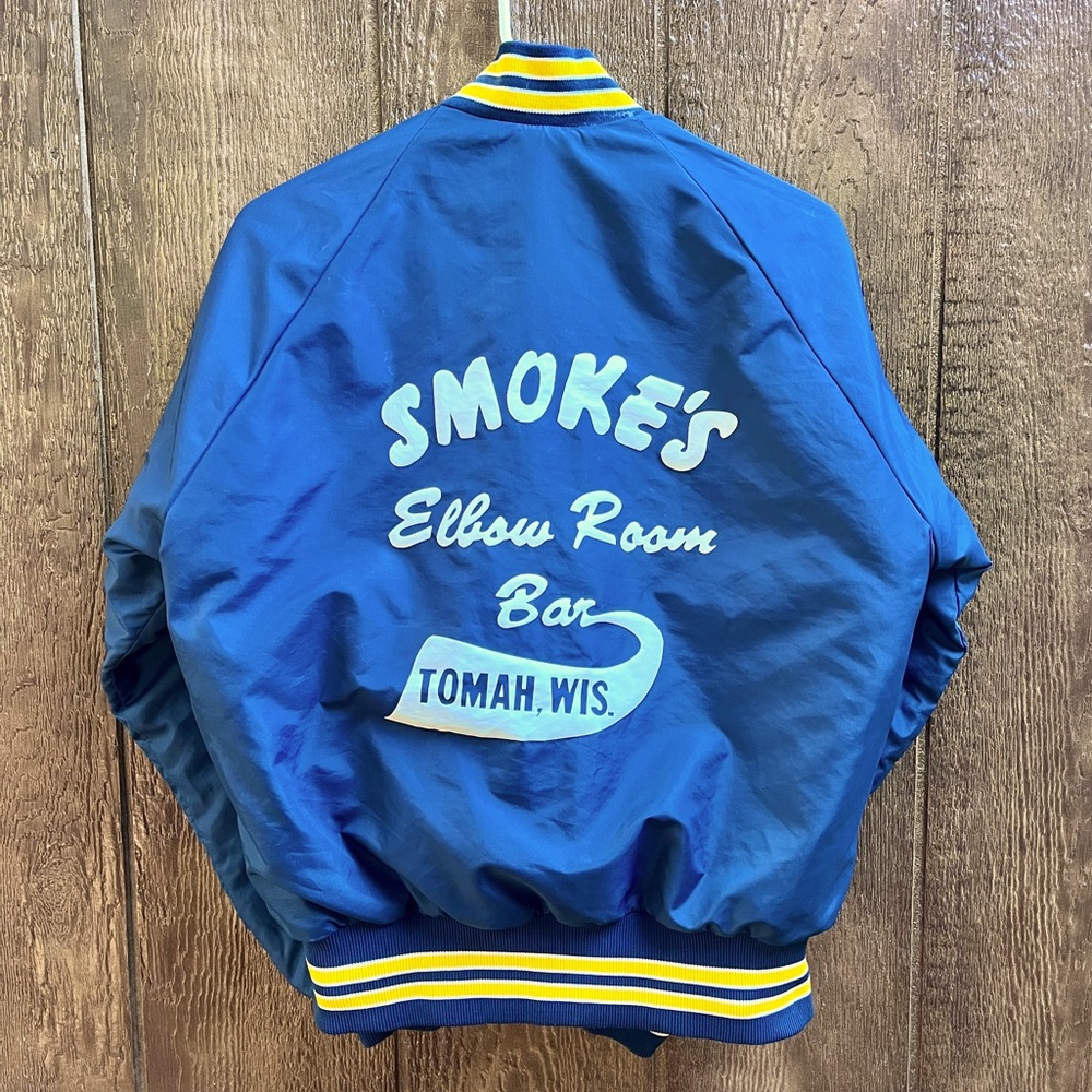 Vintage Dunbrooke Blue Nylon Baseball Varsity Jacket Size Small